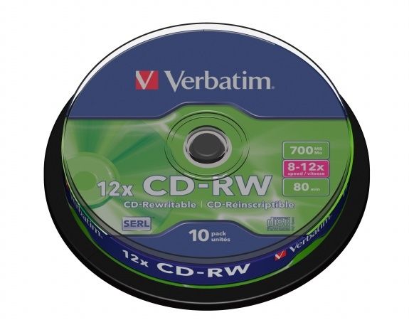 Verbatim 80'/700MB 8-10x CD-RW  hengeres 10db